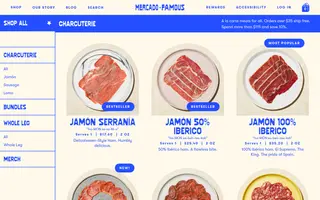 Mercado Famous homepage website preview