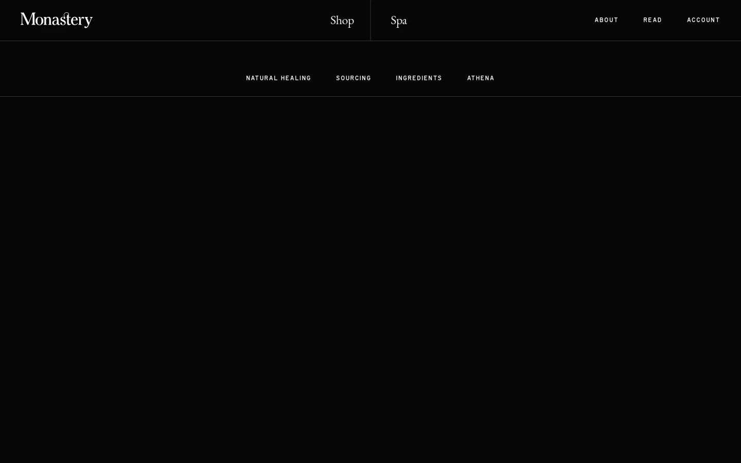 Monastery About Us desktop website screenshot