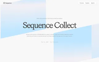 Sequence Collect homepage website preview