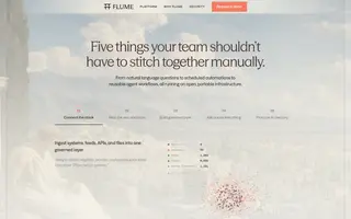 Flume homepage website preview