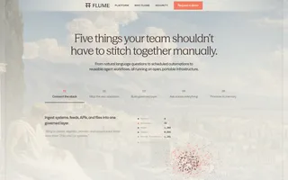 Flume homepage website preview