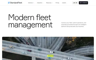 Standard Fleet homepage website preview