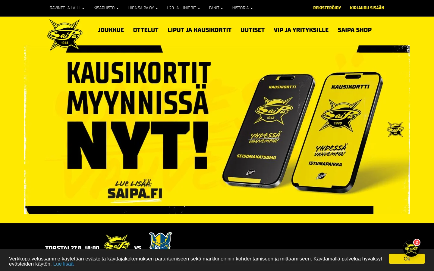 SaiPa Home / Landing desktop website screenshot