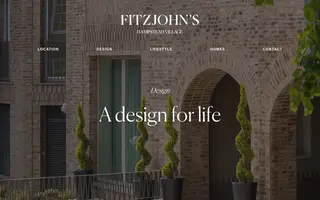 Fitzjohn's homepage website preview