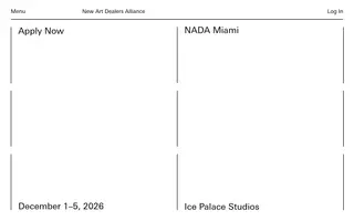 NADA homepage website preview