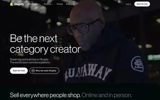 Shopify homepage website preview
