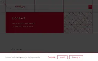 Streem Group homepage website preview