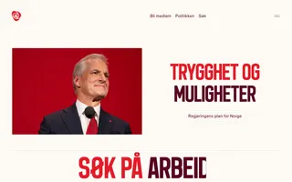 Arbeiderpartiet homepage website preview