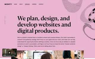 Mighty homepage website preview