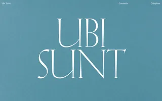 Ubi Sunt homepage website preview