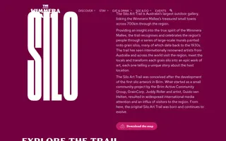 Silo Art Trail homepage website preview