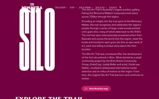 Silo Art Trail homepage website preview