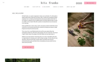 Hiša Franko homepage website preview