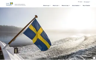 Visit Sweden homepage website preview