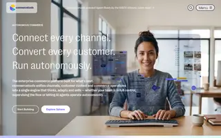 commercetools homepage website preview