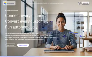 commercetools homepage website preview