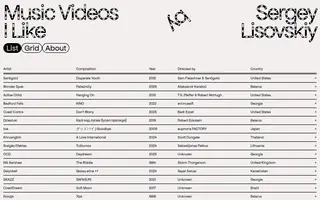 Music Videos I Like homepage website preview