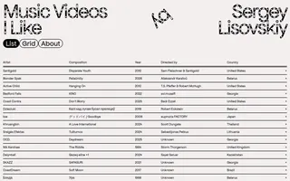 Music Videos I Like homepage website preview