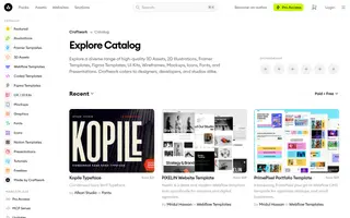 Craftwork homepage website preview
