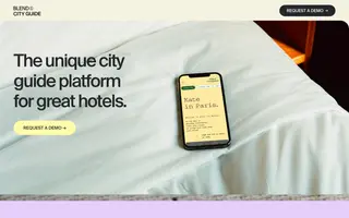 Blend City Guide homepage website preview