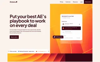Arrows homepage website preview