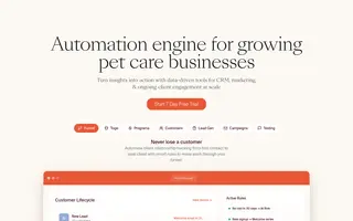 Critter homepage website preview