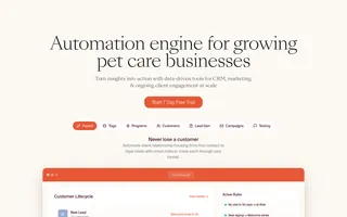 Critter homepage website preview