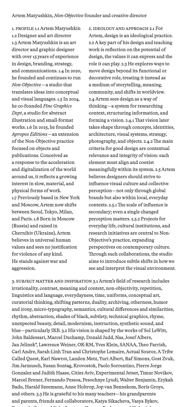 Artem Matyushkin homepage mobile website screenshot