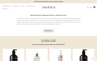 Amatus homepage website preview