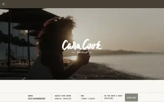 Casa Cook Hotels homepage website preview