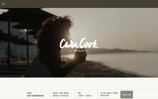 Casa Cook Hotels homepage website preview