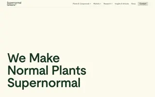 Supernormal greens homepage website preview