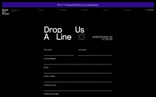 Ready Set Rocket homepage website preview