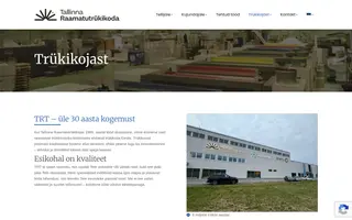 Tallinna Raamatutrükikoda homepage website preview
