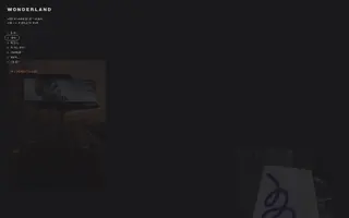 Wonderland homepage website preview