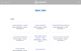 Nordhealth homepage website preview