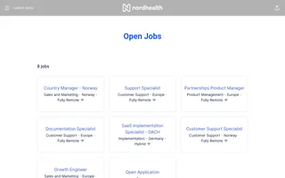 Nordhealth homepage website preview