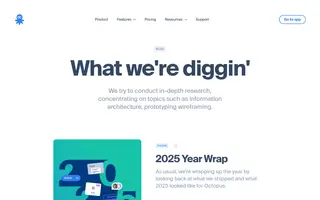 Octopus homepage website preview