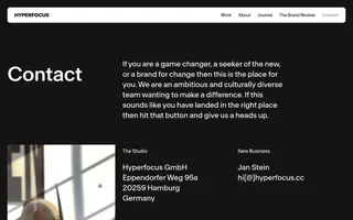 Hyperfocus homepage website preview