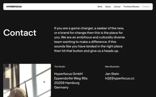 Hyperfocus homepage website preview