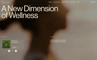 Quantum Body homepage website preview