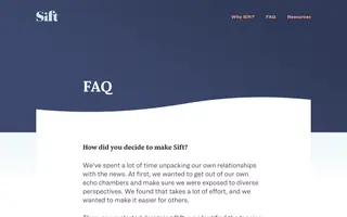 Sift homepage website preview
