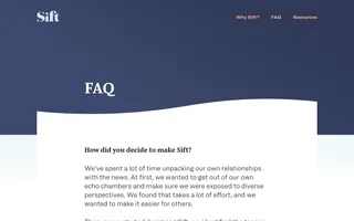 Sift homepage website preview
