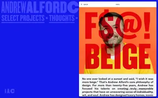 Andrew Alford Creative homepage website preview