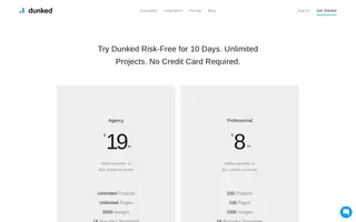 Dunked homepage website preview