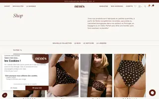 Nénés Paris homepage website preview