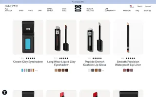MOB Beauty homepage website preview