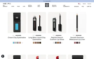 MOB Beauty homepage website preview