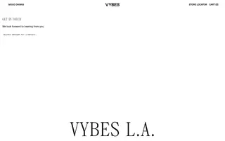 Vybes homepage website preview