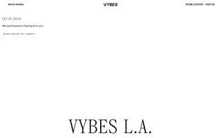 Vybes homepage website preview